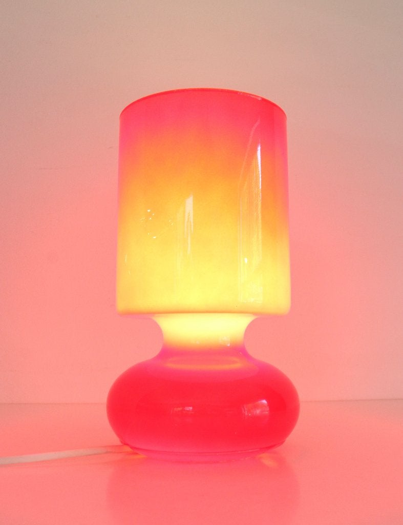rode IKEA Lykta tafellamp van handgeblazen glas., Enlèvement ou Envoi