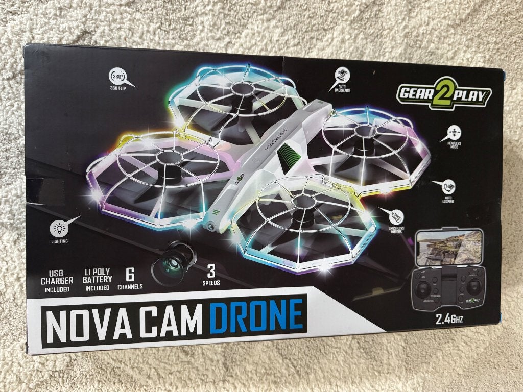 DRONE NOVA CAM – NEUF  Caméra + LED + 360 – Prêt à voler !, TV, Hi-fi & Vidéo, Enlèvement ou Envoi, Retour au point de départ