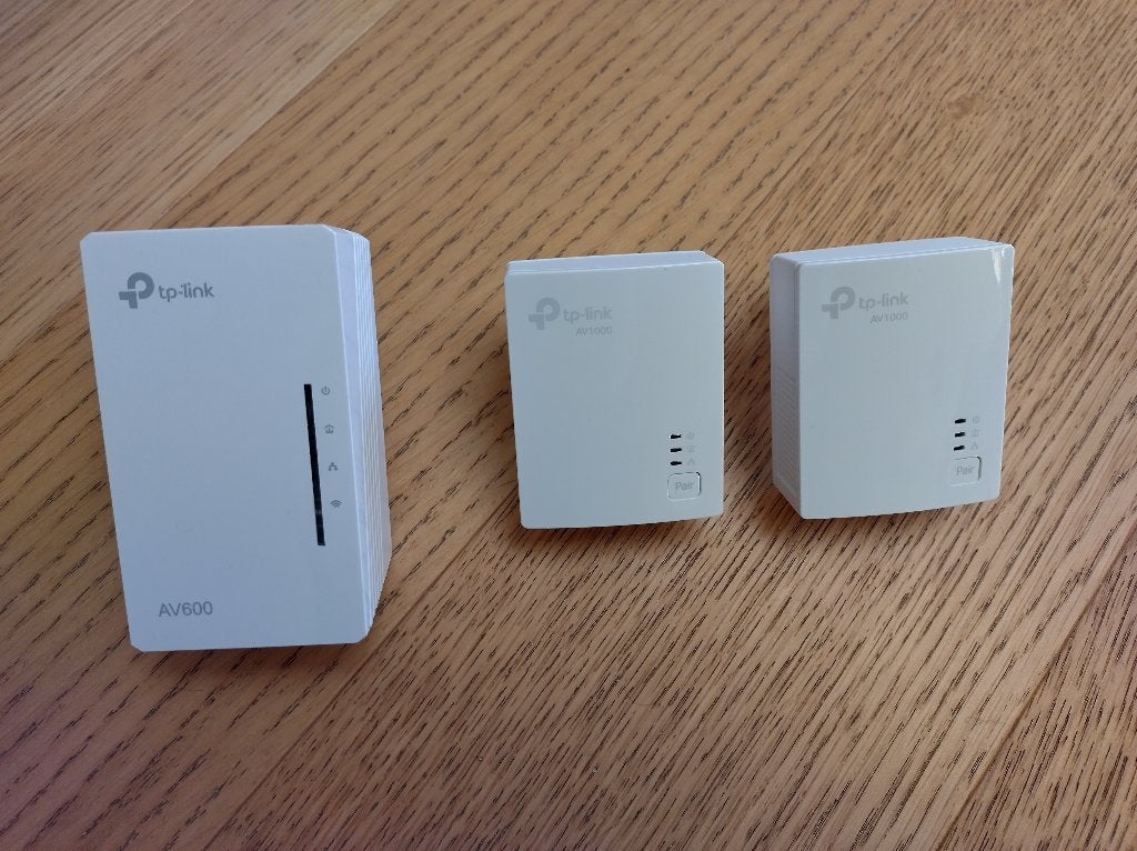 set 3x powerline communication tp-link (PLC), Enlèvement ou Envoi, Utilisé, TP link