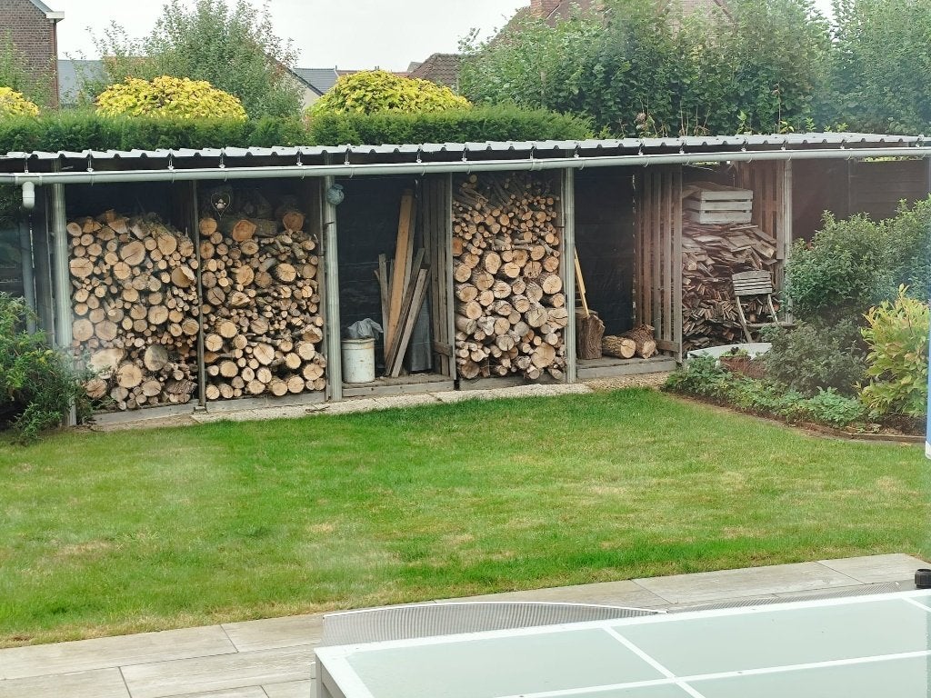 Brandhout half droog., 3 tot 6 m³, Ophalen, Overige houtsoorten, Stammen