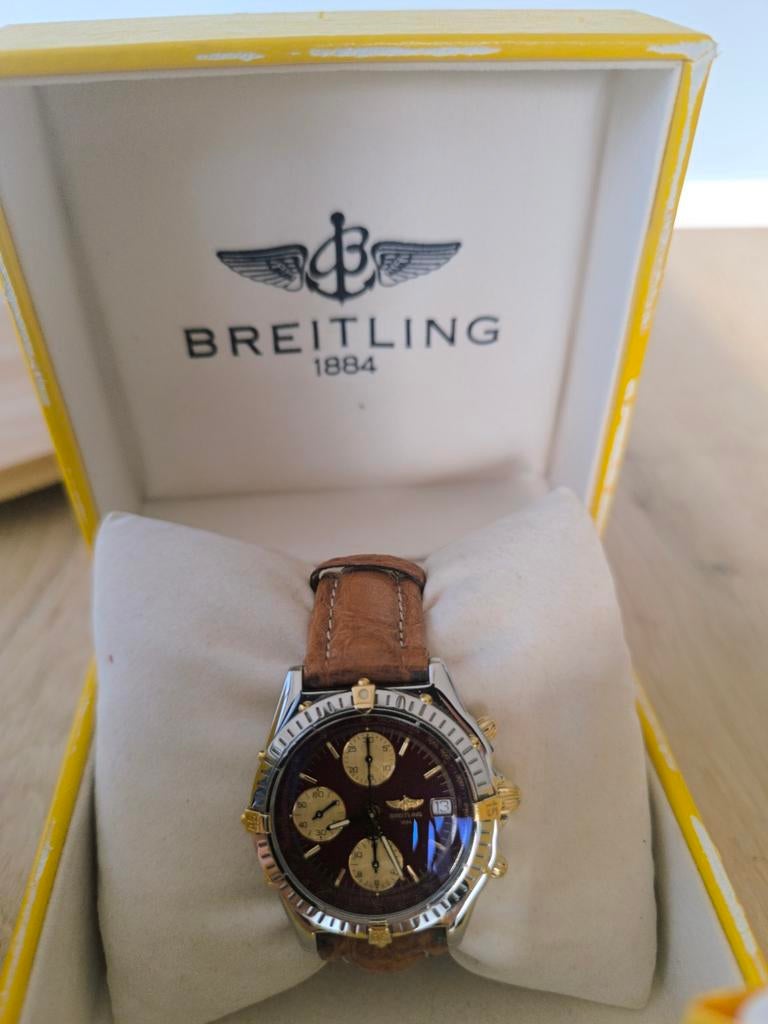 Breitling Chronomat B13050.1, Ophalen of Verzenden, Goud, Goud