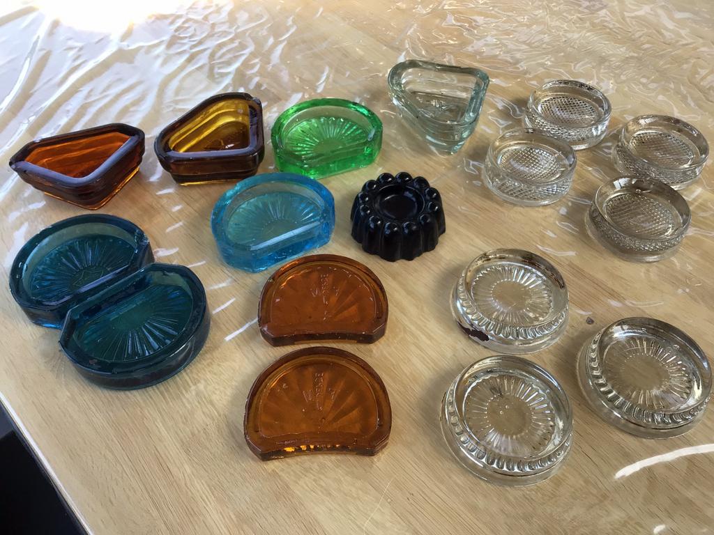 Dessous de pied de meuble en verre au choix 10€ pièce, Enlèvement, Utilisé