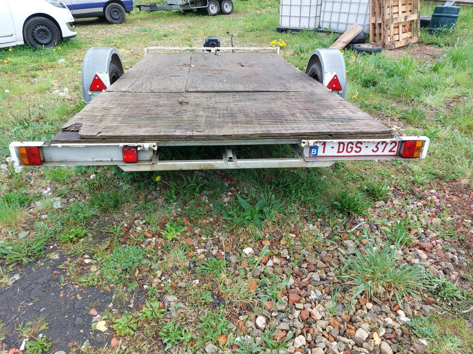 Aanhangwagen ongeremd, Ophalen, Gebruikt
