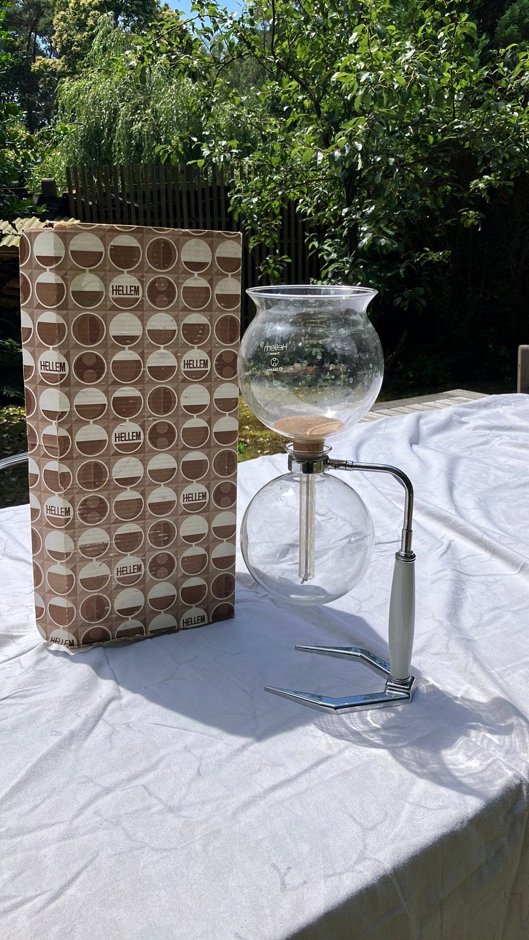 vintage Hellem vacuüm/sifon koffiezetapparaat, Electroménager, Enlèvement ou Envoi, Comme neuf