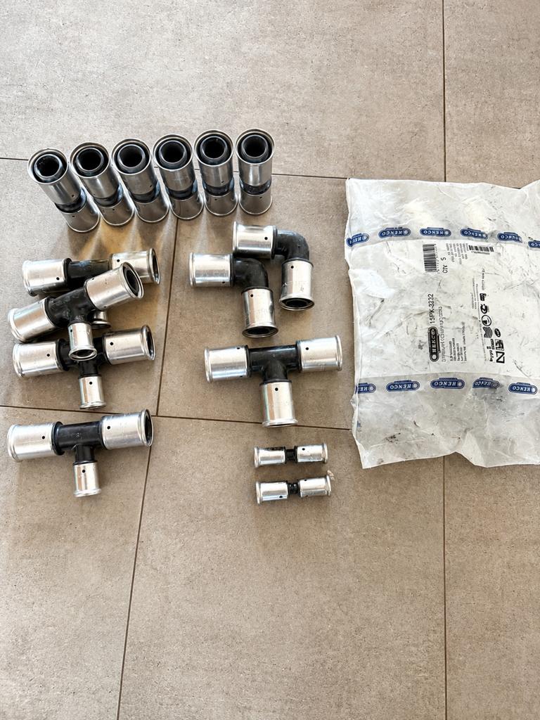 Set Henco meerlaagse 32 krimpfittingen, Doe-het-zelf en Bouw, Sanitair, Nieuw, Overige typen, Ophalen of Verzenden
