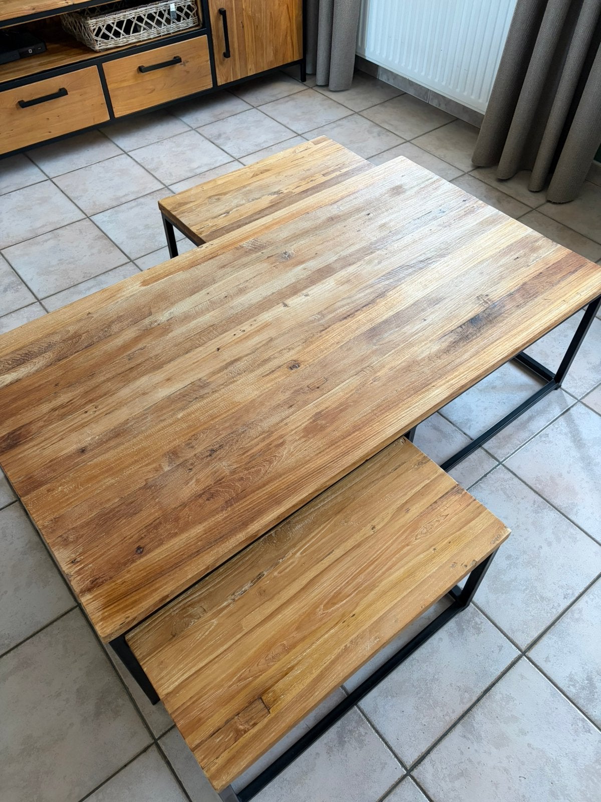 Groot salontafel met twee bijzettafels, Ophalen, Zo goed als nieuw