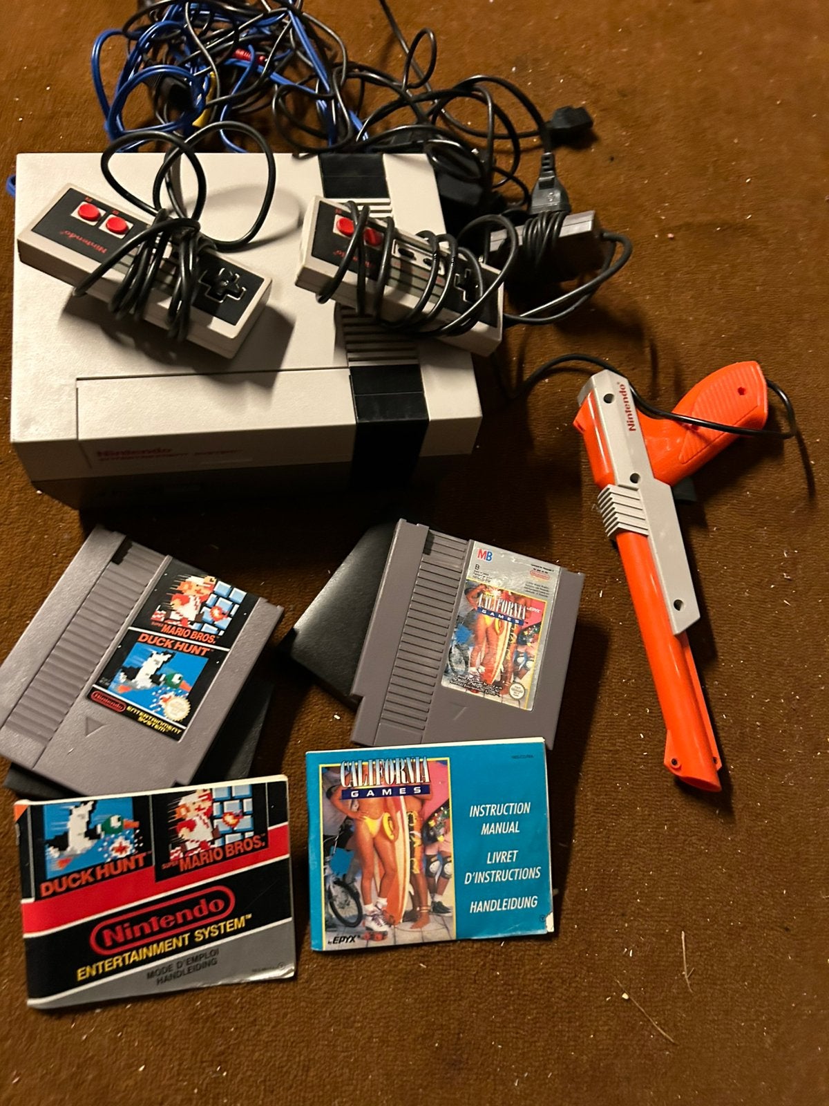 Nintendo NES,super mario,duck hunt,california games, Ophalen, Gebruikt