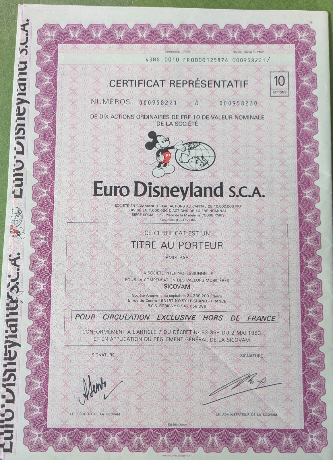 Actions Euro Disney de 1989, Enlèvement ou Envoi