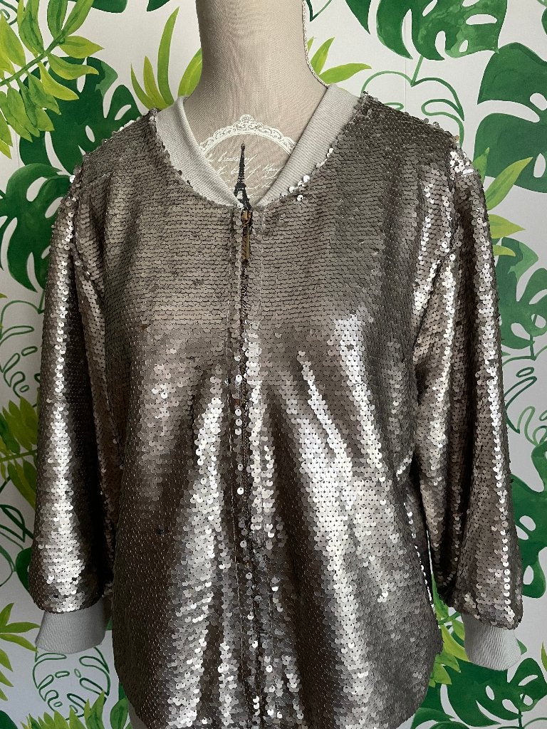 gilet jasje in pailletjes - 38 - glitter - thema DISCO, Vêtements | Femmes, Envoi, Comme neuf, Taille 38/40 (M), Autres couleurs