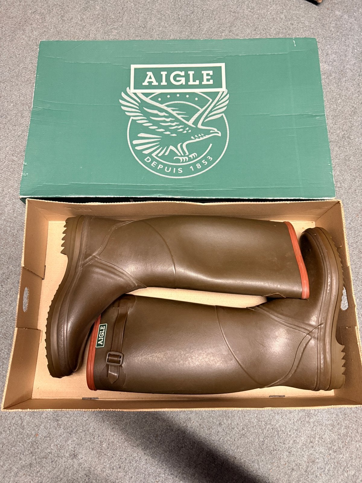 Regenlaarzen Aigle, Ophalen, Groen, Regenlaarzen, Zo goed als nieuw