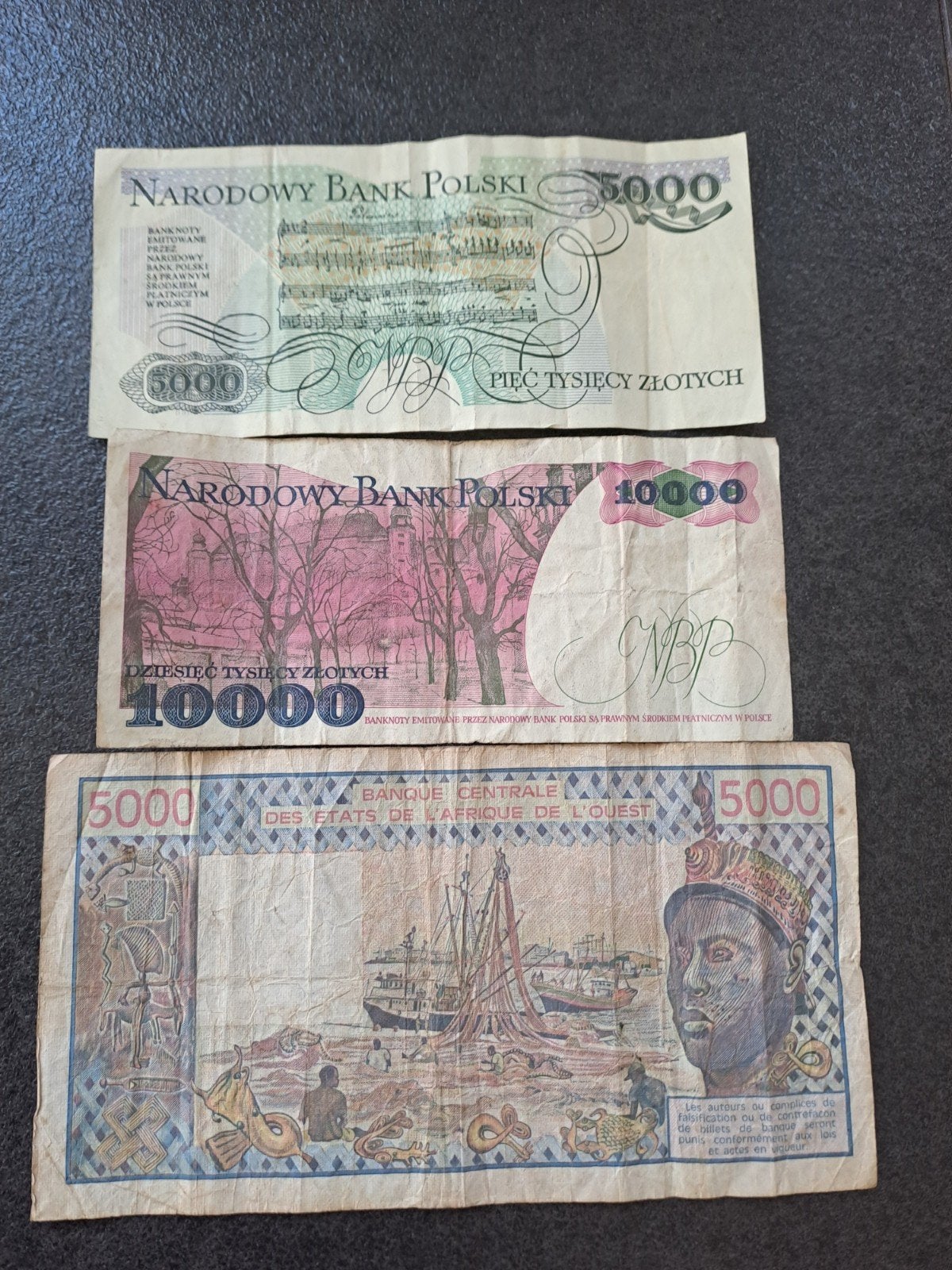 Oude bankbiljetten., Postzegels en Munten, Ophalen
