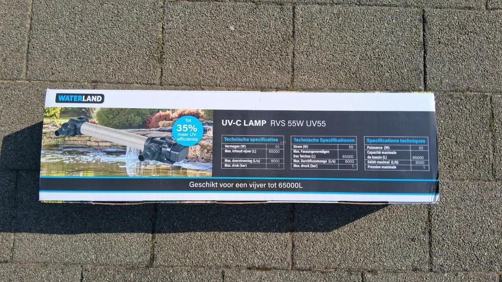 UV-C lamp RVS 55W UV55 Waterlamp, Ophalen of Verzenden, Zo goed als nieuw, Overige typen