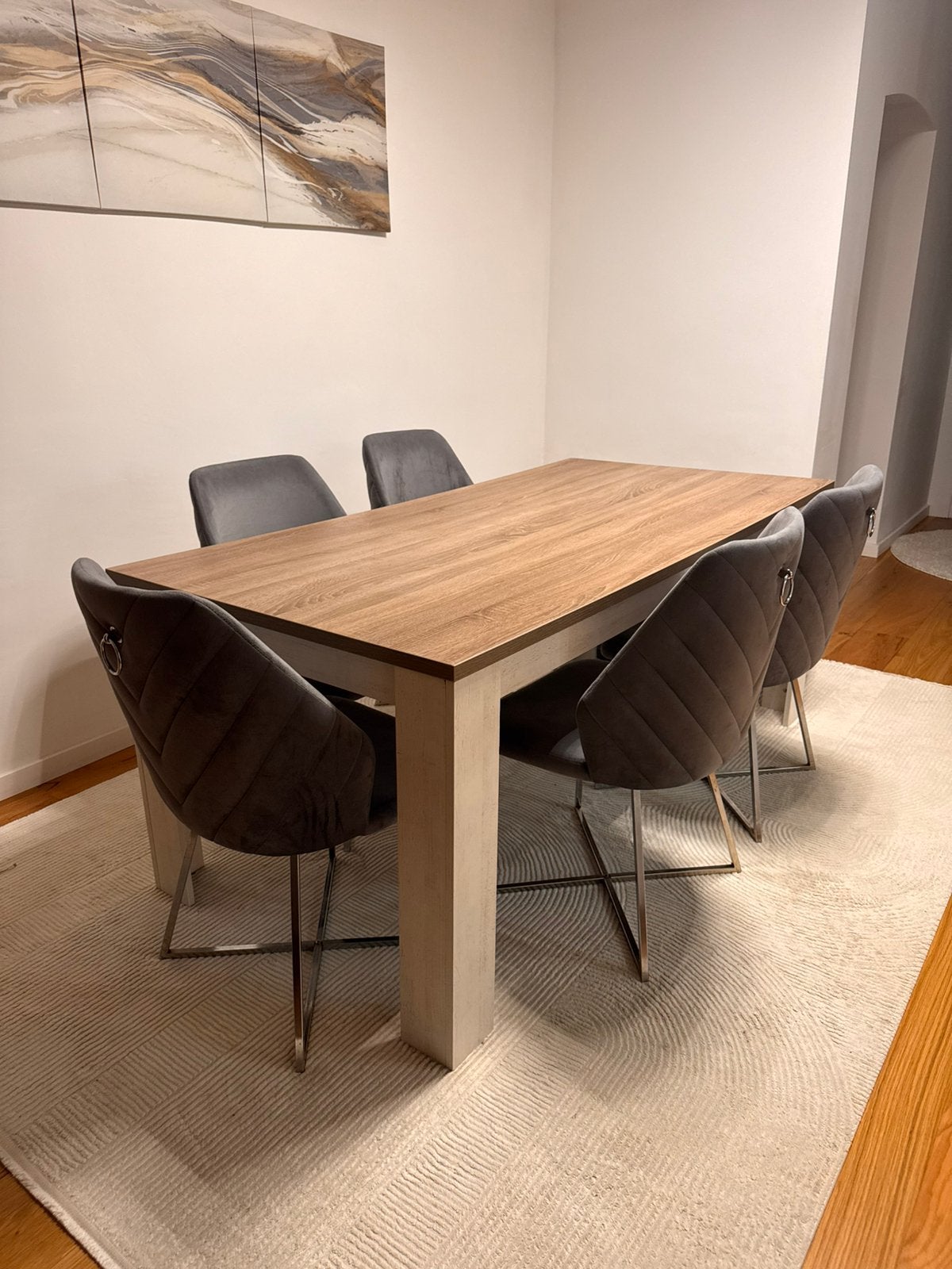 Table a manger + 5 chaise, Maison & Meubles, Enlèvement, Utilisé