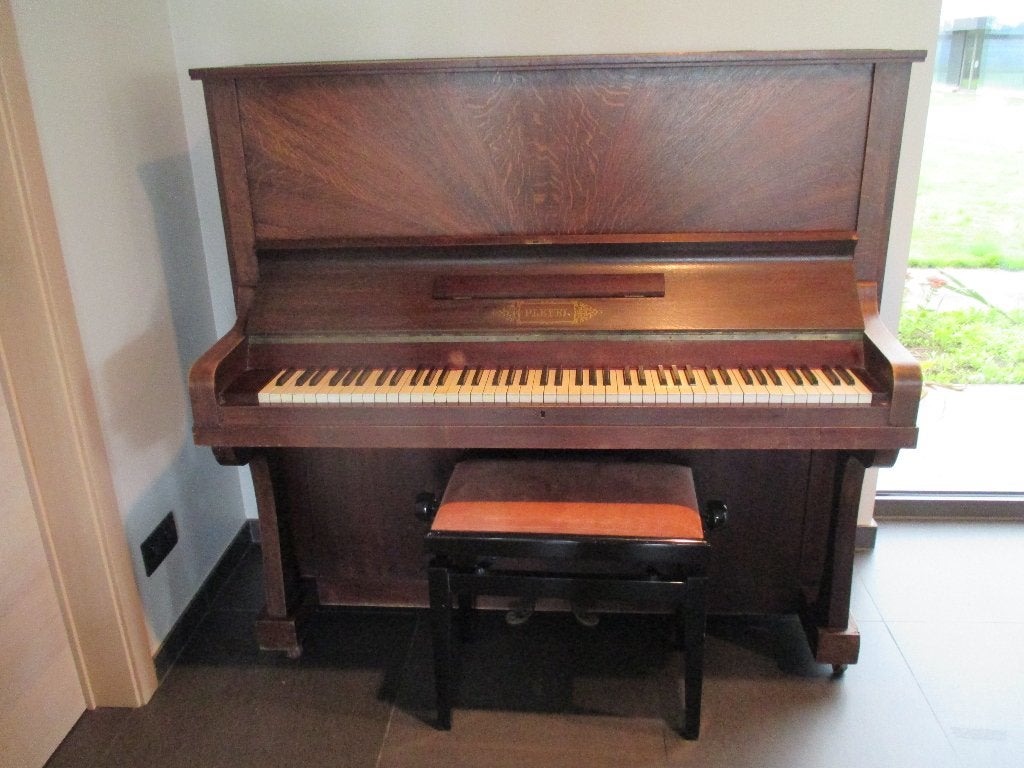 Piano Pleyel, Muziek en Instrumenten, Piano's, Ophalen, Gebruikt, Bruin, Piano