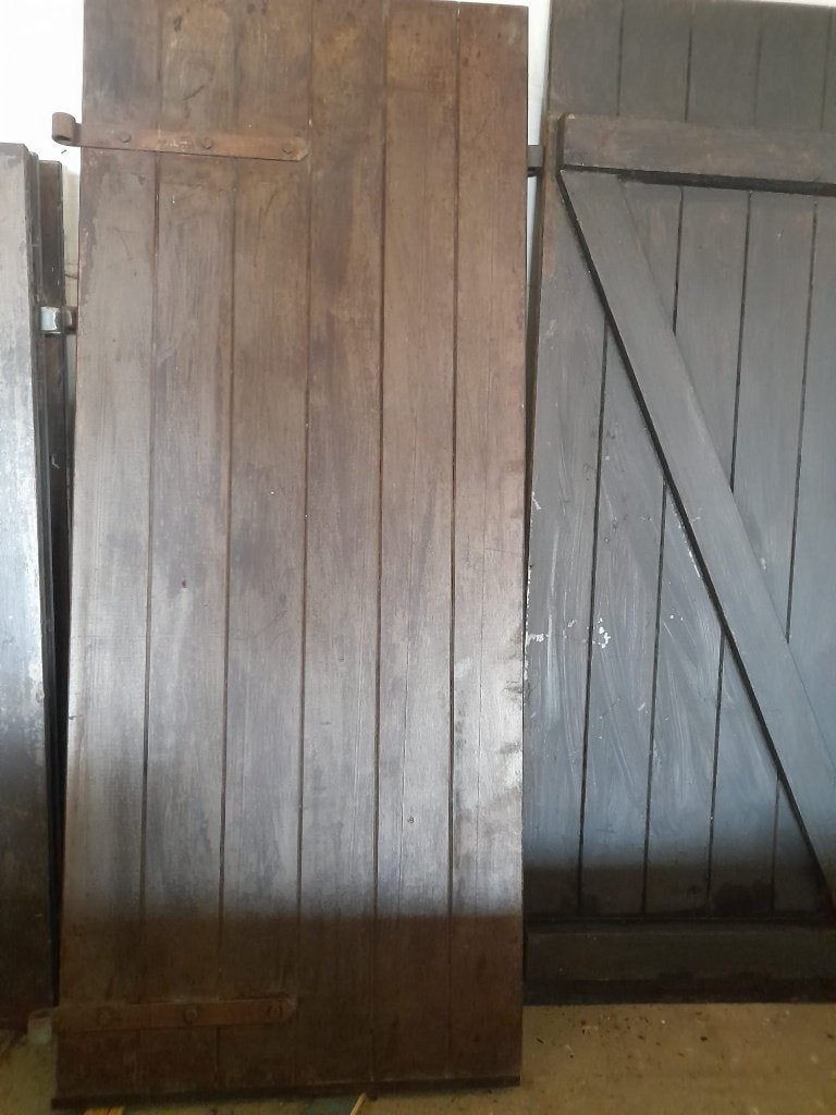 deur;poort;luiken;scheiding:massief afzelia hout:echt sterk, Doe-het-zelf en Bouw, Ophalen, Gebruikt, Hout, 100 mm of meer