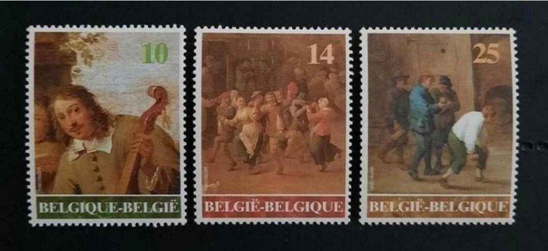 Belgique : COB 2393/95 ** Œuvres d'art belges 1990., Sans timbre, Neuf, Enlèvement ou Envoi, Non oblitéré