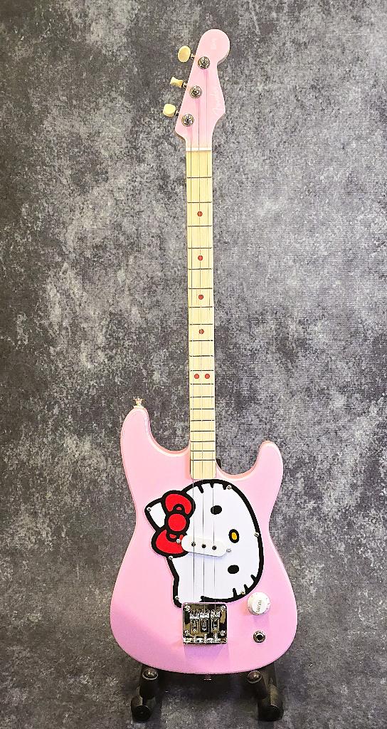 Fender x Loog Hello Kitty Stratocaster electric guitar, Enlèvement ou Envoi, Neuf