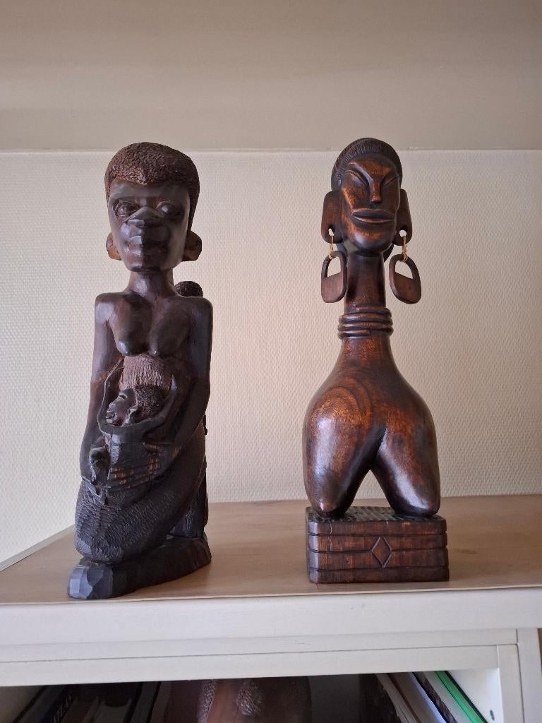 Houten Afrikaanse beelden !, Maison & Meubles, Accessoires pour la Maison | Autre, Neuf, Bois, Brun, Autres styles, Enlèvement ou Envoi