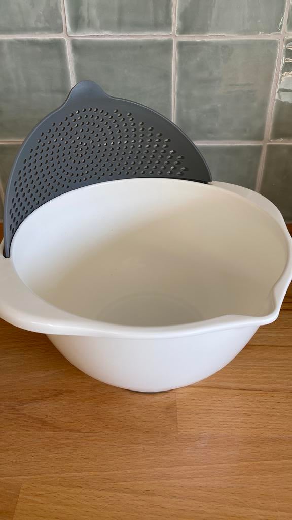 Metaltex. Mengkom + vergiet. Mooie staat, Huis en Inrichting, Ophalen of Verzenden