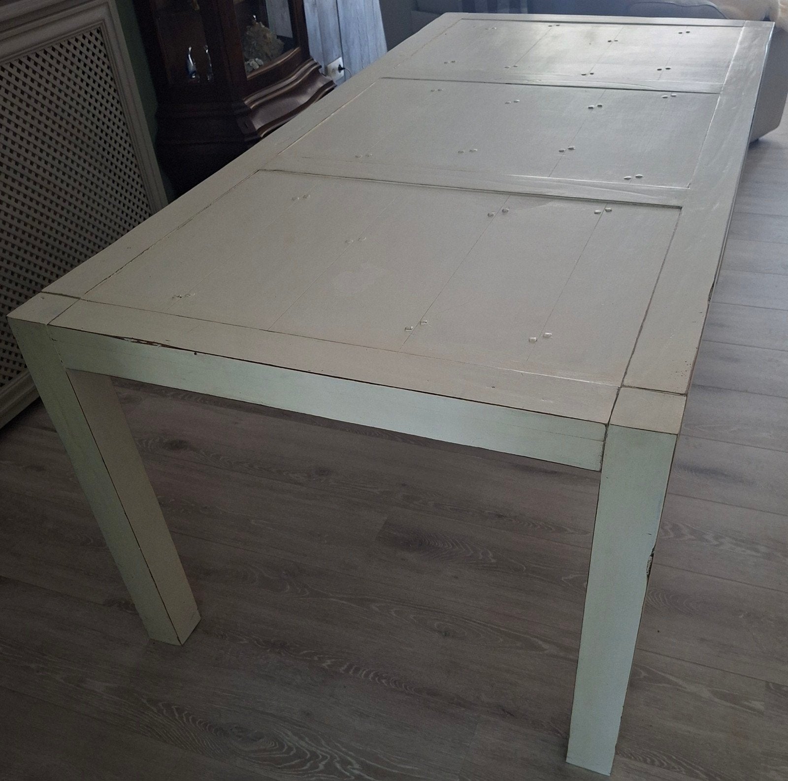 Houten eettafel, Huis en Inrichting, Tafels | Eettafels, Ophalen, Gebruikt, Eikenhout, 50 tot 100 cm