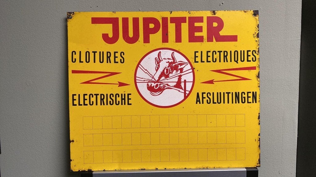 Ancienne plaque metalique marque JUPITER, Enlèvement ou Envoi