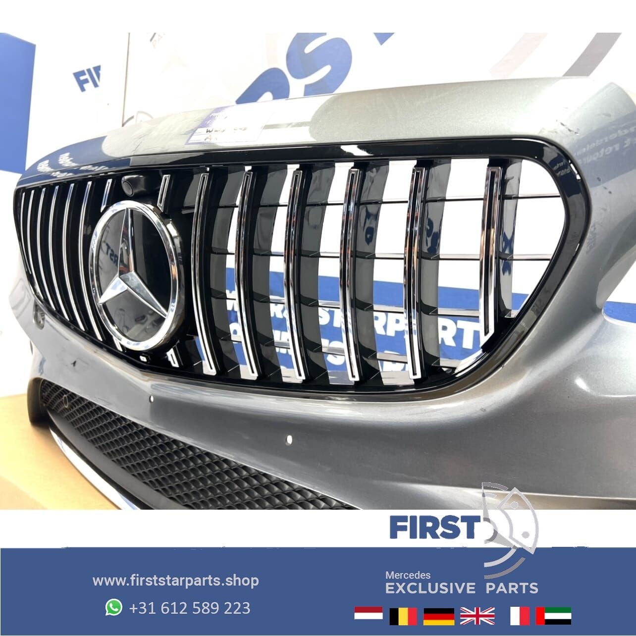 W213 BUMPER AMG LINE VOORBUMPER COMPLEET + GT GRIL Mercedes, Gebruikt, -, Voor, Ophalen of Verzenden