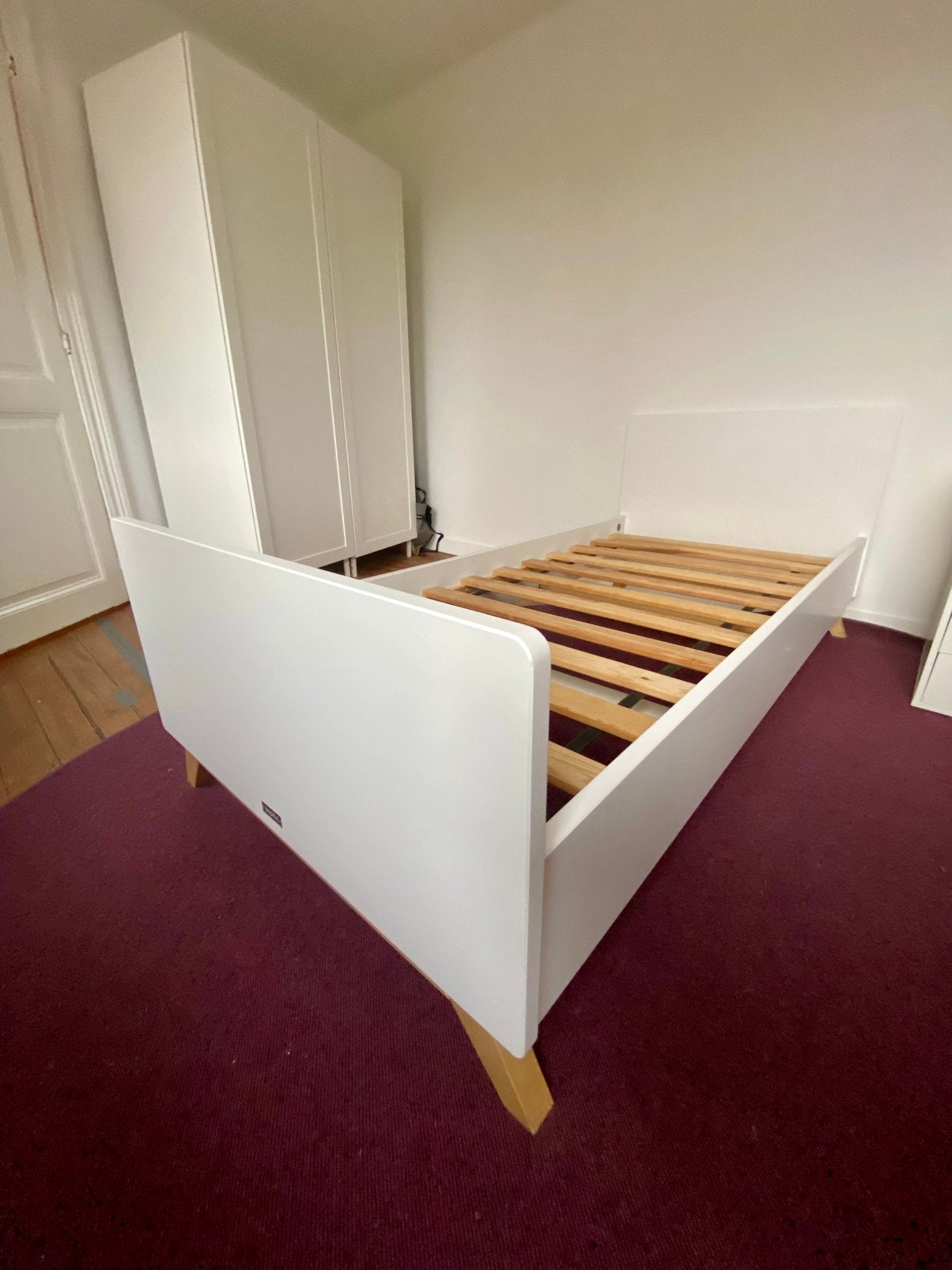Eenpersoonsbed Bopita Lynn, Ophalen, 90 cm, Eenpersoons, Wit