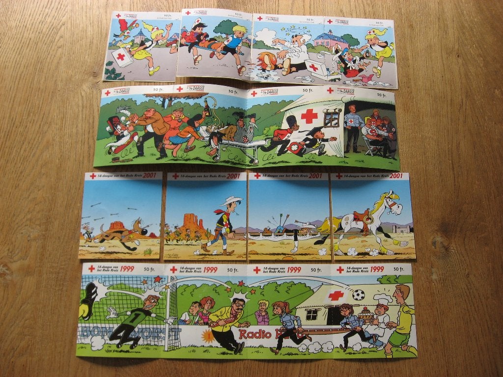 Autocollants vintage Jommeke Nero Lucky Luke FC The Champio, Enlèvement, Comme neuf, Bande dessinée ou Dessin animé