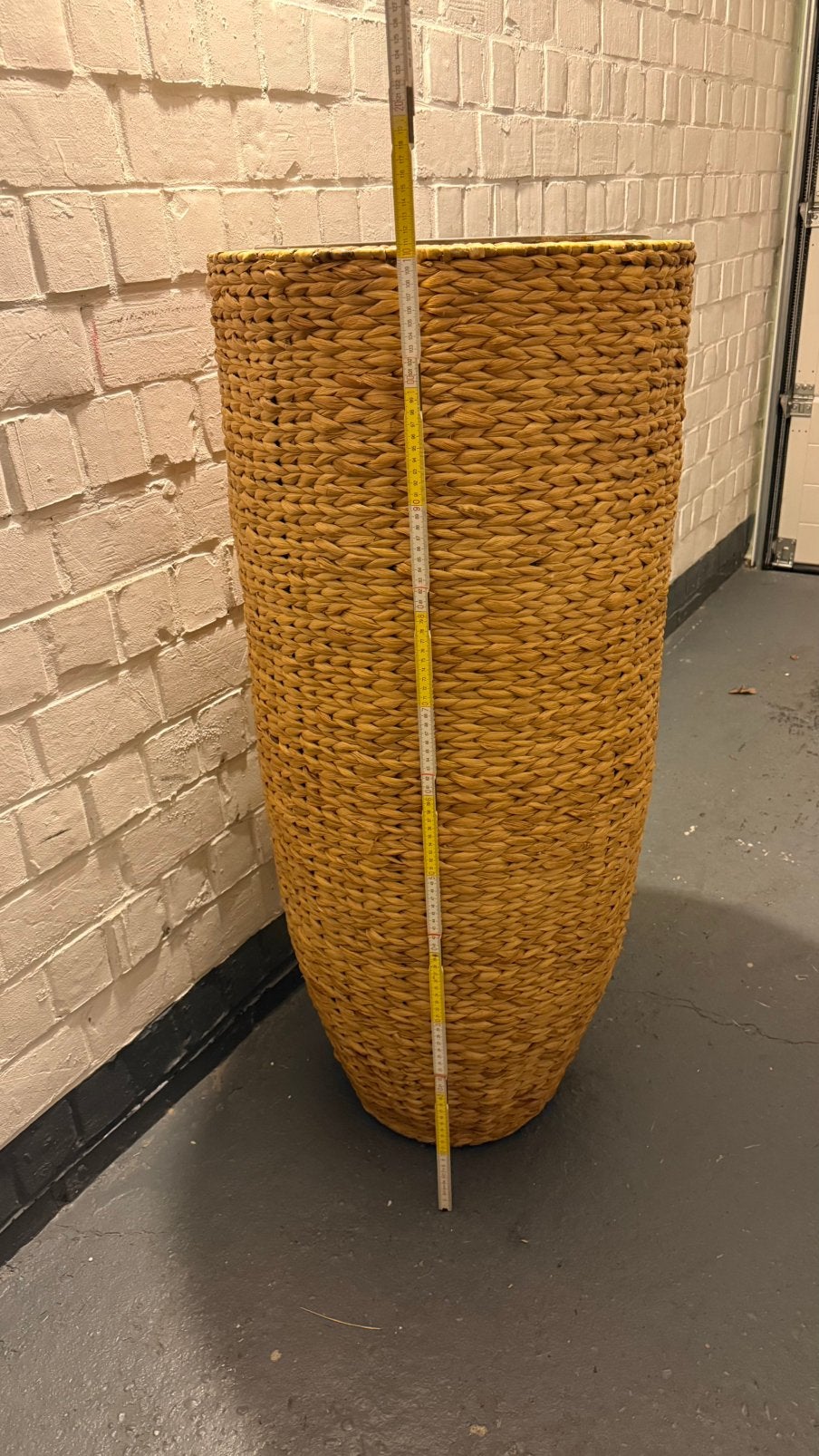 Hoge grote rotan vaas 110 cm, Ophalen, Overige materialen, Gebruikt, Overige kleuren