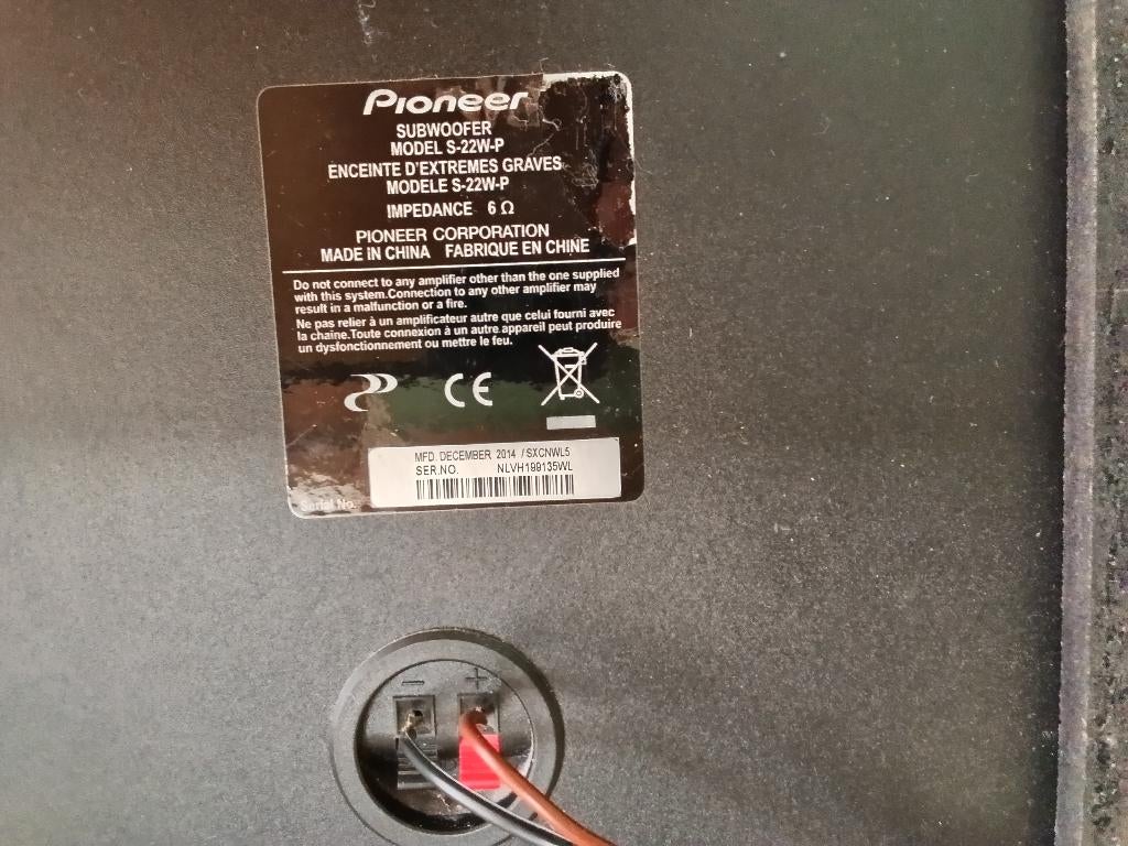 seround boxen pioneer, TV, Hi-fi & Vidéo, Enceintes, 60 à 120 watts, Enlèvement, Utilisé, Haut-parleur central
