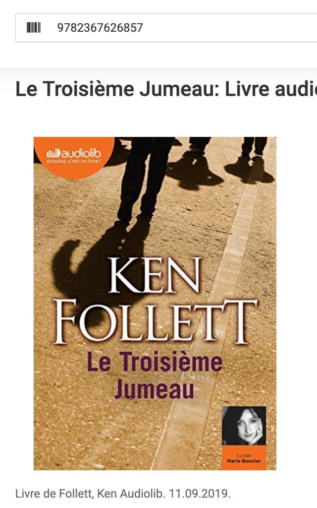 Ken Follett Audioboek: De derde tweeling (2CD MP3), Ken Follett, Cd, Ophalen of Verzenden, Volwassene