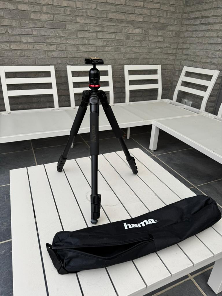 Statief HAMA Traveller 163 Ball, Audio, Tv en Foto, Fotografie | Statieven en Balhoofden, Zo goed als nieuw, 150 tot 175 cm, Met balhoofd