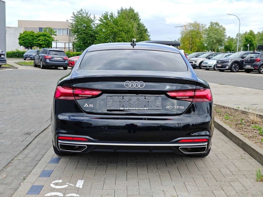 Audi A5 40 TFSI advanced (bj 2021, automaat), Auto's, Audi, 4 deurs, Stof, Gebruikt, Euro 6