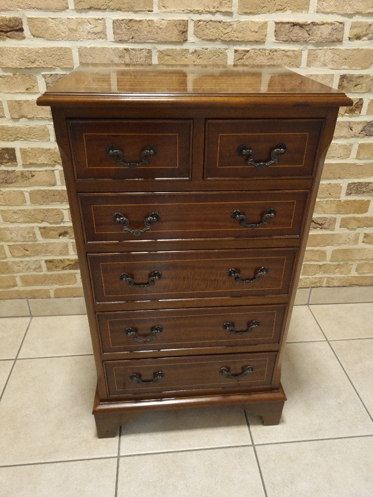 Klassieke houten ladenkast / Tallboy, Ophalen, Minder dan 50 cm, Gebruikt, 5 laden of meer