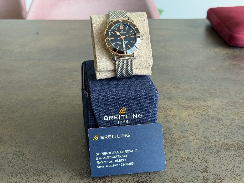 BREITLING SUPEROCEAN HERITAGE B20 AUTOMATIC 44MM, Handtassen en Accessoires, Horloges | Heren, Gebruikt, Polshorloge, Breitling
