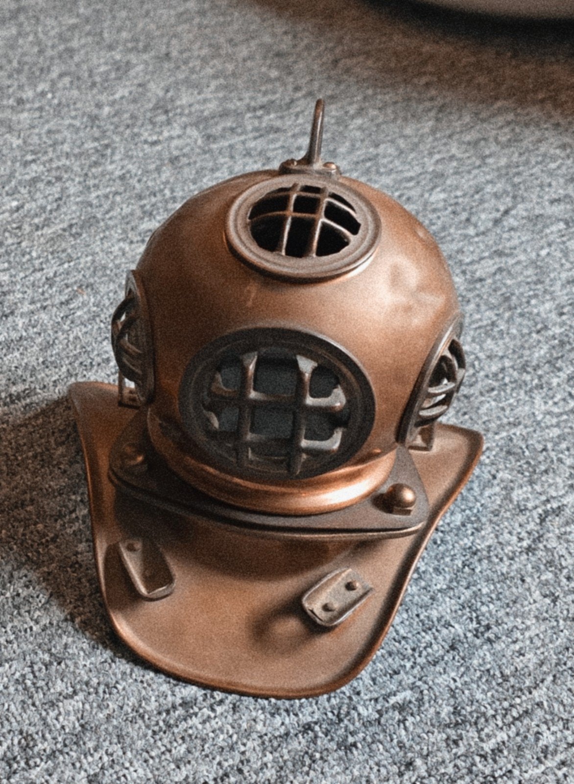Prachtige Koperen Duikhelm op Schaal (22 cm hoog) – Maritiem, Antiek en Kunst, Ophalen, Koper