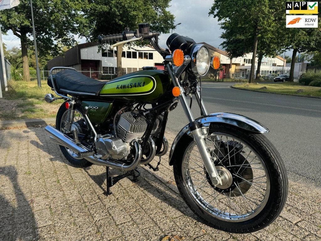 Kawasaki H1-F mach 3 500cc 3 cylinder 2 takt 2e eigenaar, on, Motoren, Motoren | Oldtimers, Sport