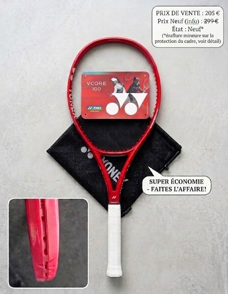 Raquette tennis Yonex Vcore 100 16x19 L3 2026, Sport en Fitness, Tennis, Zo goed als nieuw, Racket, L3, Ophalen
