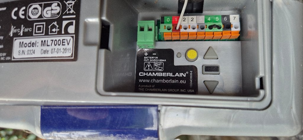 Chamberlain gemotoriseerde garagedeuropener Comfort ML700EV, Enlèvement, Utilisé
