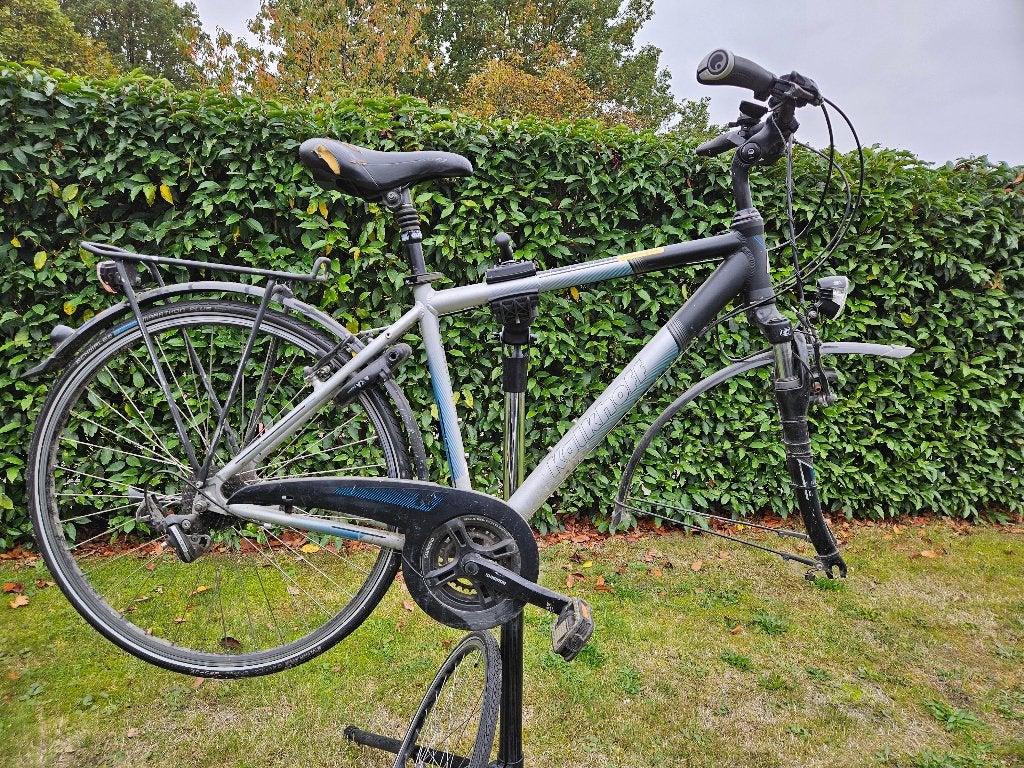Sportieve heren fiets (te herstellen) + nieuwe stukken, 28 inch, Gebruikt, Vering, Velgrem