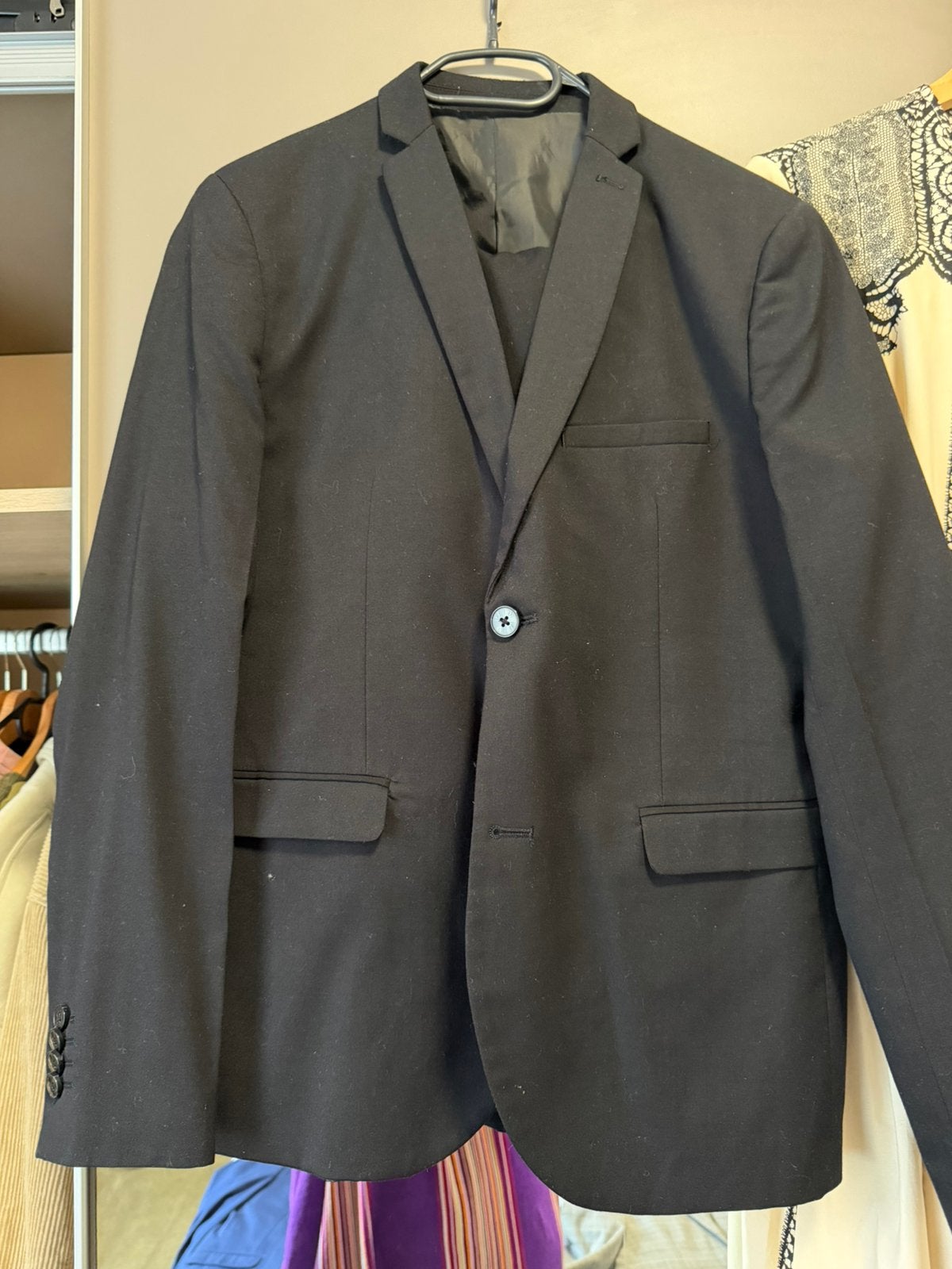 Suit met das, Ophalen of Verzenden, Zo goed als nieuw, Maat 52/54 (L), Zwart