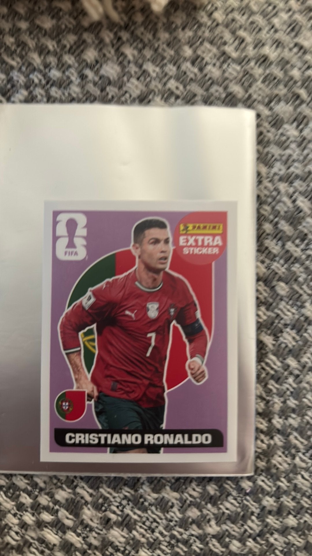 Panini Christiano Ronaldo extra sticker paars, Verzenden, Nieuw, Sticker
