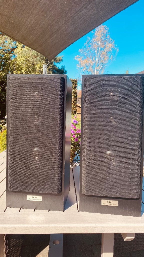 Vintage Akai SR H500  luidsprekers (ong. 1980), Audio, Tv en Foto, Luidsprekerboxen, Stereo speakers, Gebruikt, 60 tot 120 watt