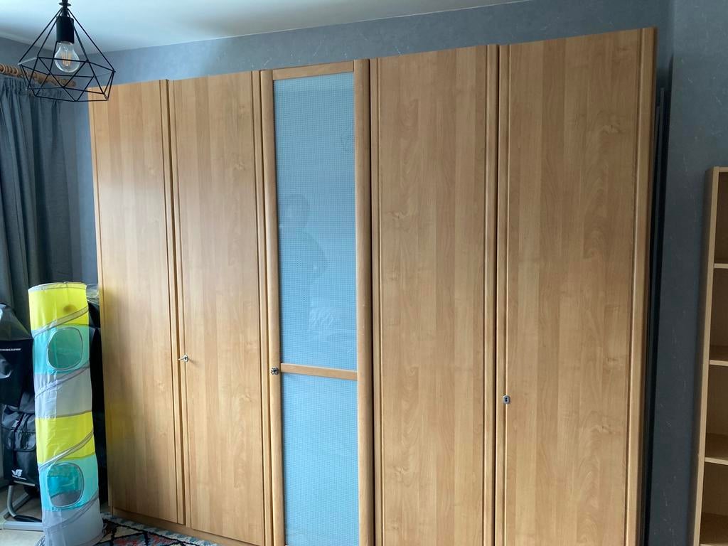 5-deurs kleerkast, Huis en Inrichting, Kasten | Kleerkasten, Ophalen, Met deur(en), Gebruikt, 100 tot 150 cm