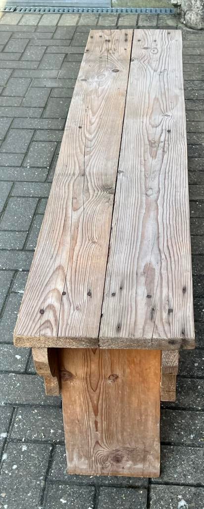 Houten tuinbank L160 cm x H 48 cm x D 30,5 cm., Tuin en Terras, Tuinbanken, Ophalen, Zo goed als nieuw