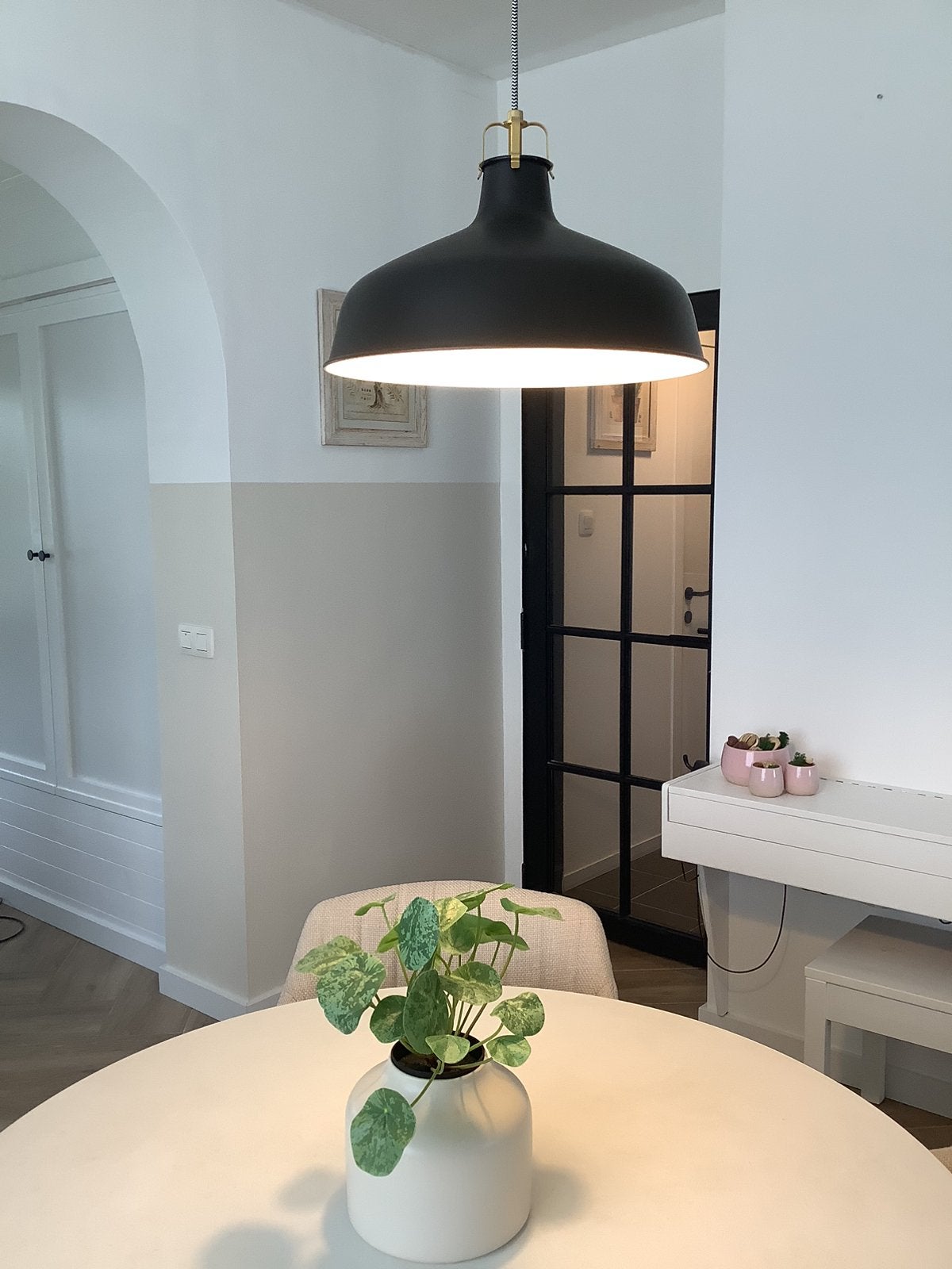 Ikea hanglamp., zwart., Ophalen, Zo goed als nieuw