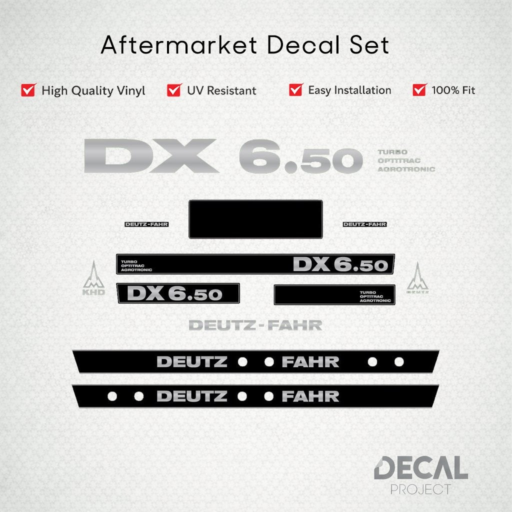 Kit d'autocollants de rechange Deutz-Fahr DX 6.50, Envoi