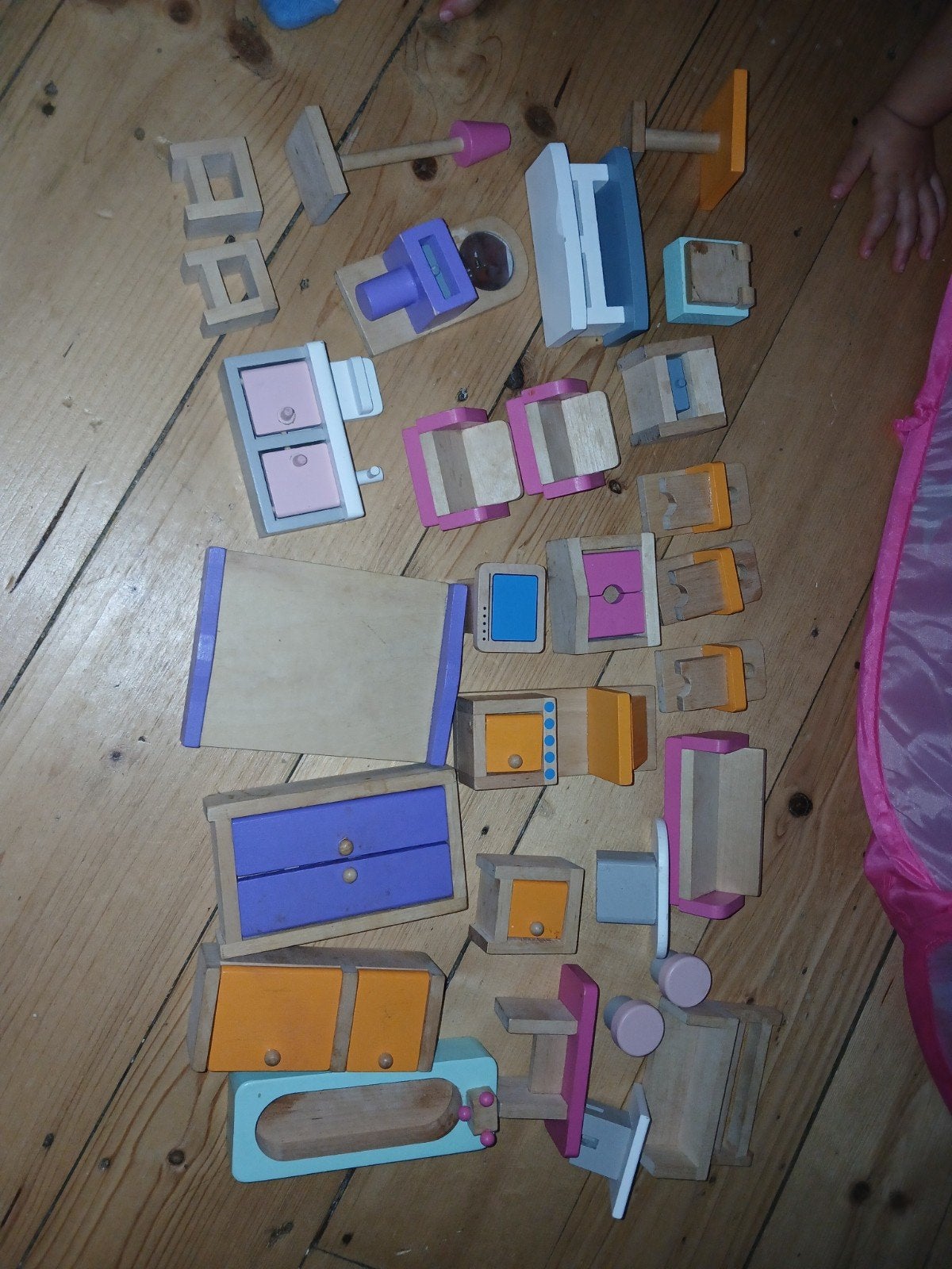 houten meubeltjes poppenhuis., Ophalen, Gebruikt, Poppenhuis