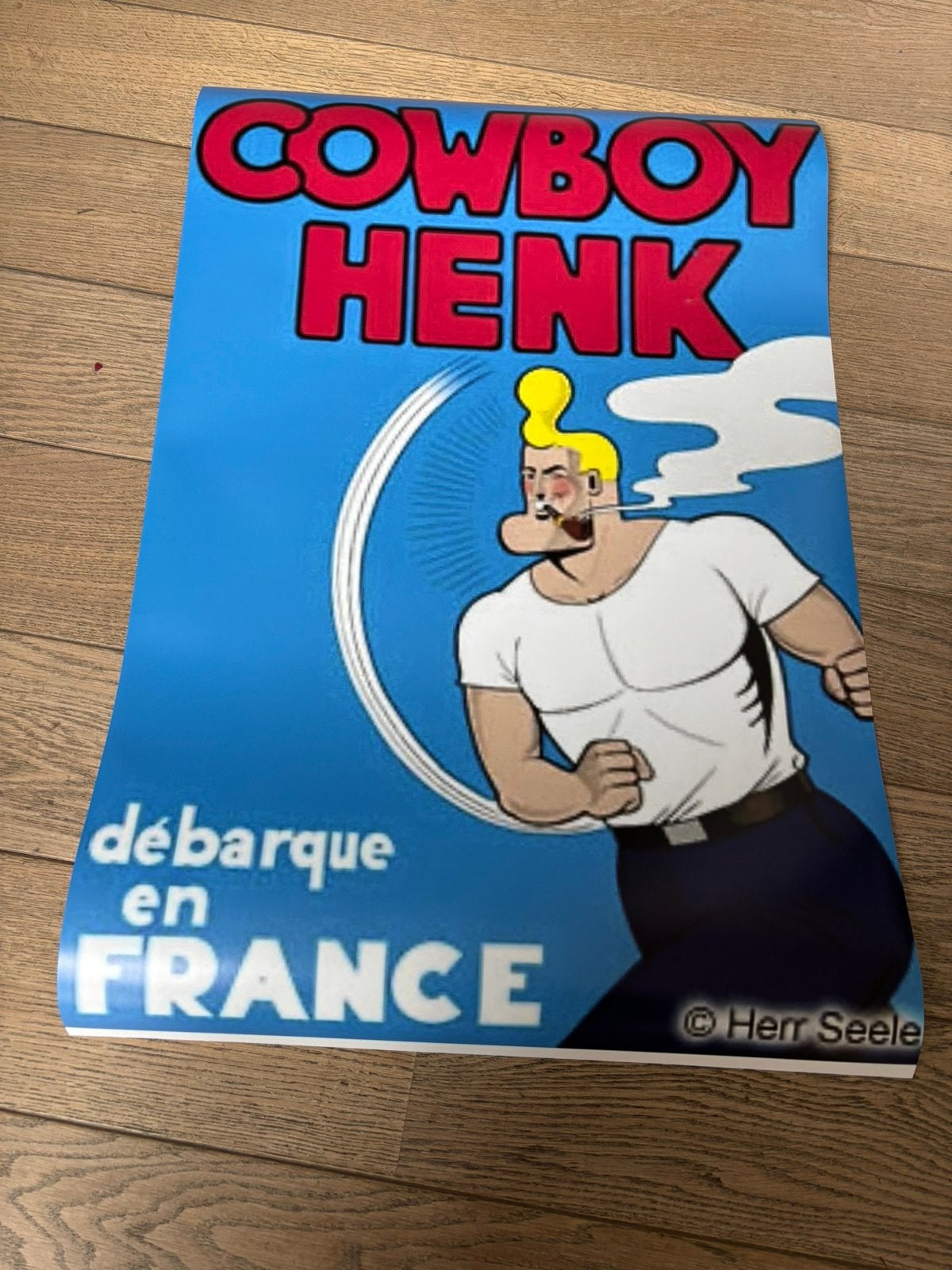 Poster / affiche van Cowboy Henk débarque en France, Ophalen of Verzenden, Zo goed als nieuw