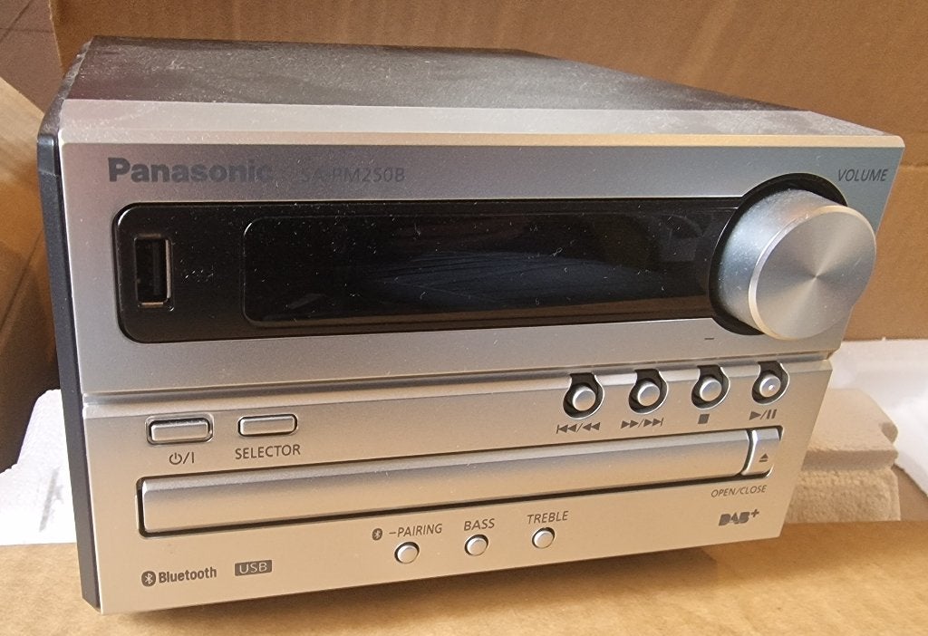 Panasonic SA-PM250B keten (Bluetooth, DAB+, Boxen nieuw), Gebruikt, Tuner of Radio, Microset, Ophalen
